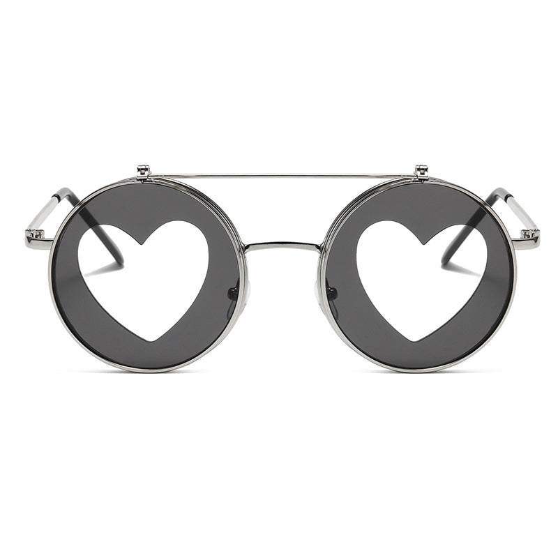 Wholesale PC Love Retro Round Double Layer Sunglasses